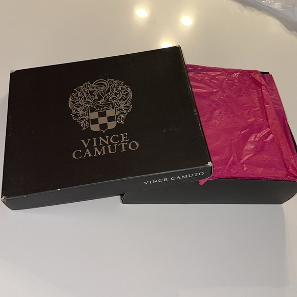 Vince Camuto *Persh* brown peacock berry leather platform 70s style sandals 7 37 - Picture 11 of 12